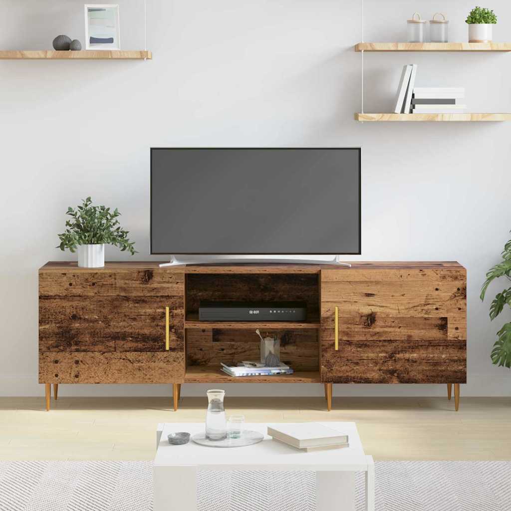 Cabinet TV cu raft Lemn vechi 150 x 30 x 50 cm Lemn compozit GartenMobel Dekor