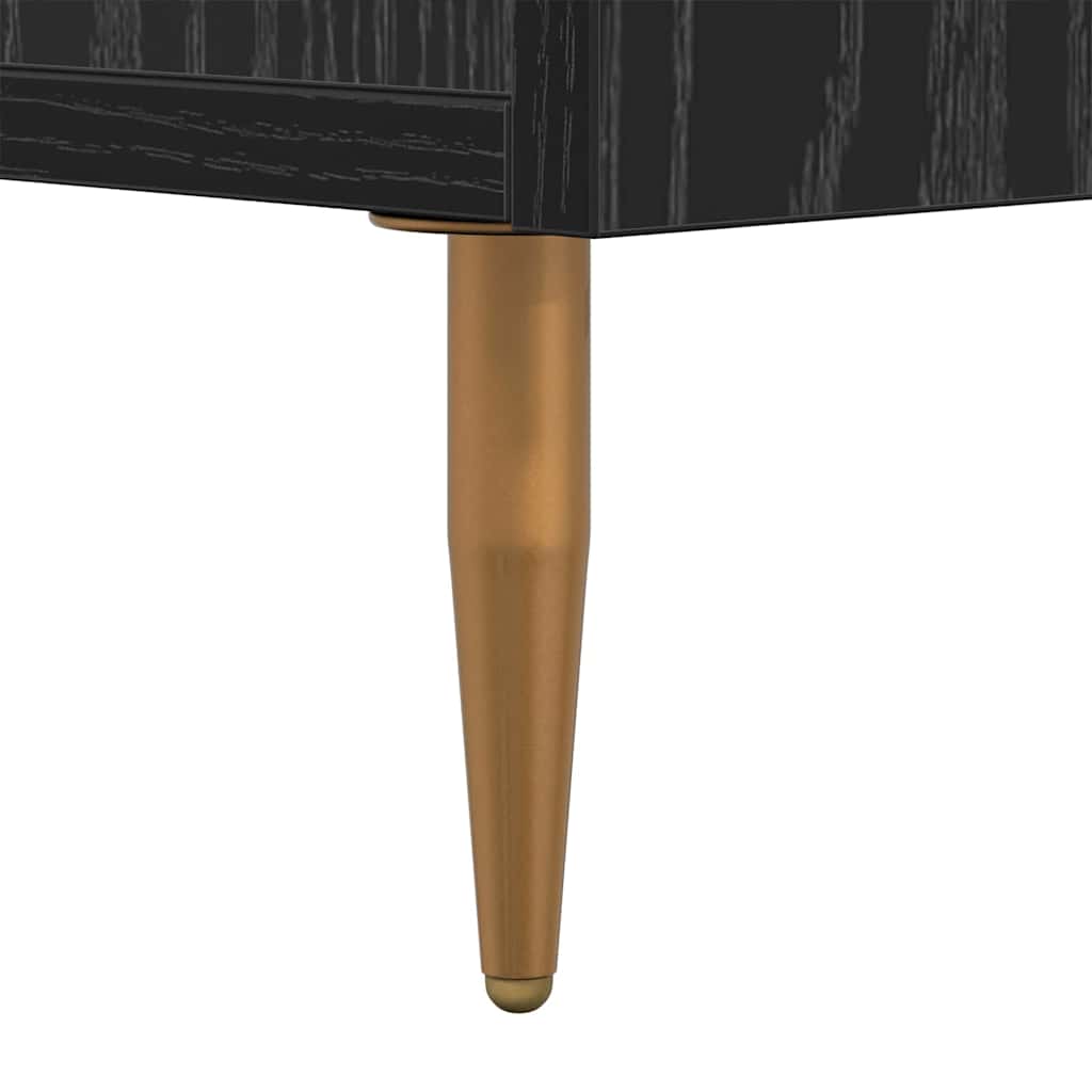 Cabinet TV cu raft Stejar negru 150 x 30 x 50 cm Lemn compozit GartenMobel Dekor
