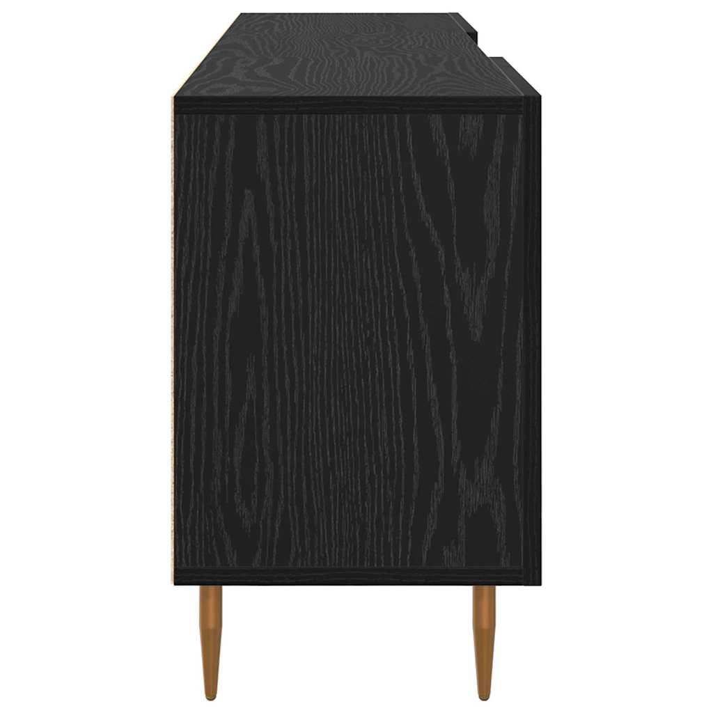 Cabinet TV cu raft Stejar negru 150 x 30 x 50 cm Lemn compozit GartenMobel Dekor