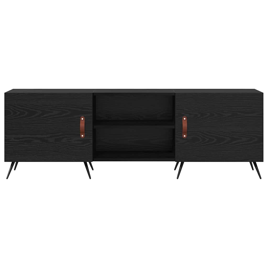 Cabinet TV cu raft Stejar negru 150 x 30 x 50 cm Lemn compozit GartenMobel Dekor