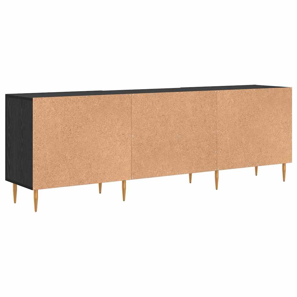 Cabinet TV cu raft Stejar negru 150 x 30 x 50 cm Lemn compozit GartenMobel Dekor