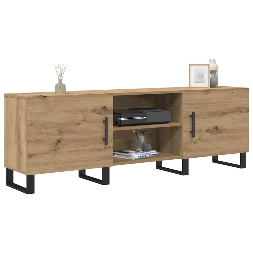 Cabinet TV cu raft cu depozitare cu ușă 150 x 30 x 50 cm Lemn compozit GartenMobel Dekor