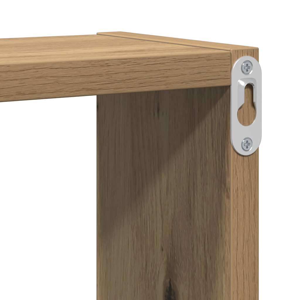 Cubo de perete stejar artizanal 96 x 12 x 64 cm Lemn compozit GartenMobel Dekor