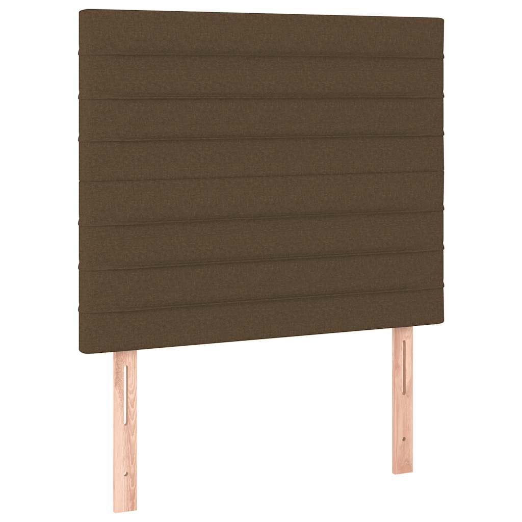 Pat box spring cu saltea, maro închis, 90x200 cm, textil GartenMobel Dekor