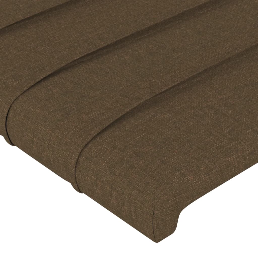 Tăblii de pat, 2 buc, maro închis, 90x5x78/88 cm, textil GartenMobel Dekor