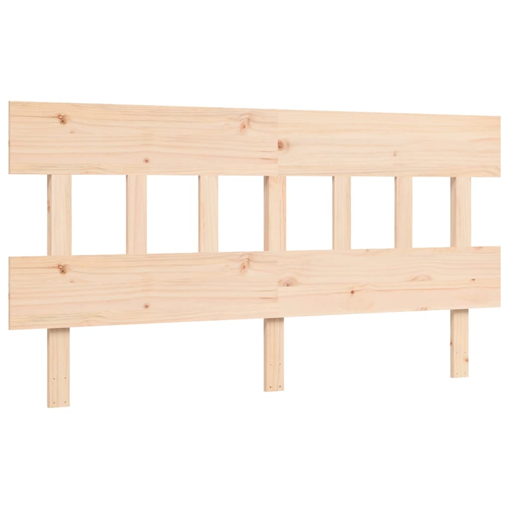 Cadru de pat cu tăblie, king size, lemn masiv GartenMobel Dekor