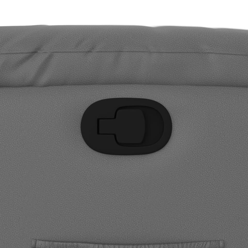 Fotoliu rabatabil, gri, piele ecologică GartenMobel Dekor