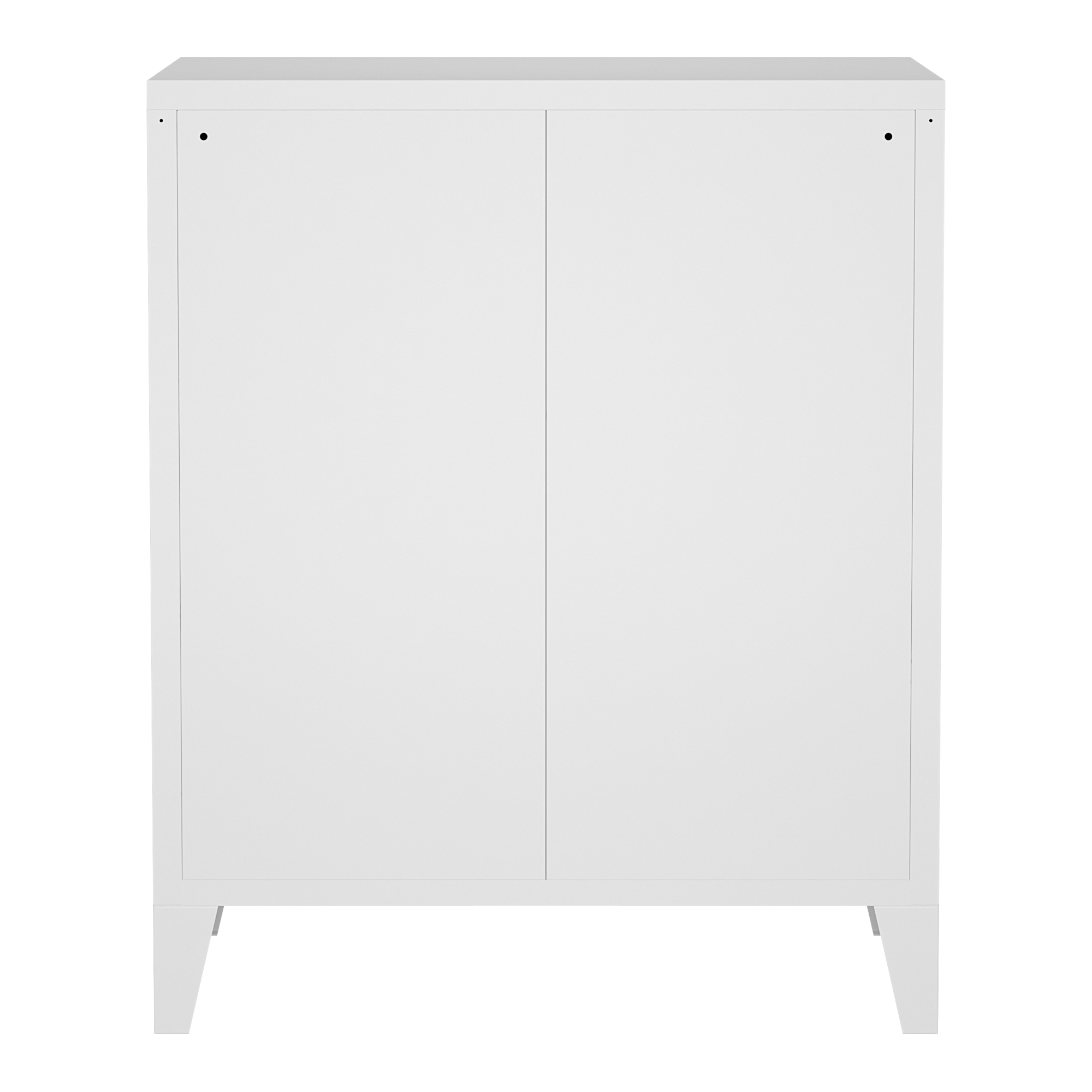 Dulap, en.casa, PXSL-0182 Hameenlinna, 72 x 60 x 40 cm, otel, alb, cu 3 sertare, design industrial HausGarden Leisure