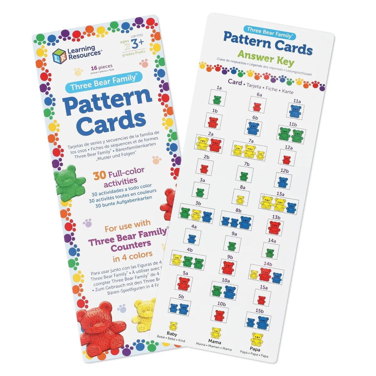 Familia ursuletilor - carduri cu activitati PlayLearn Toys