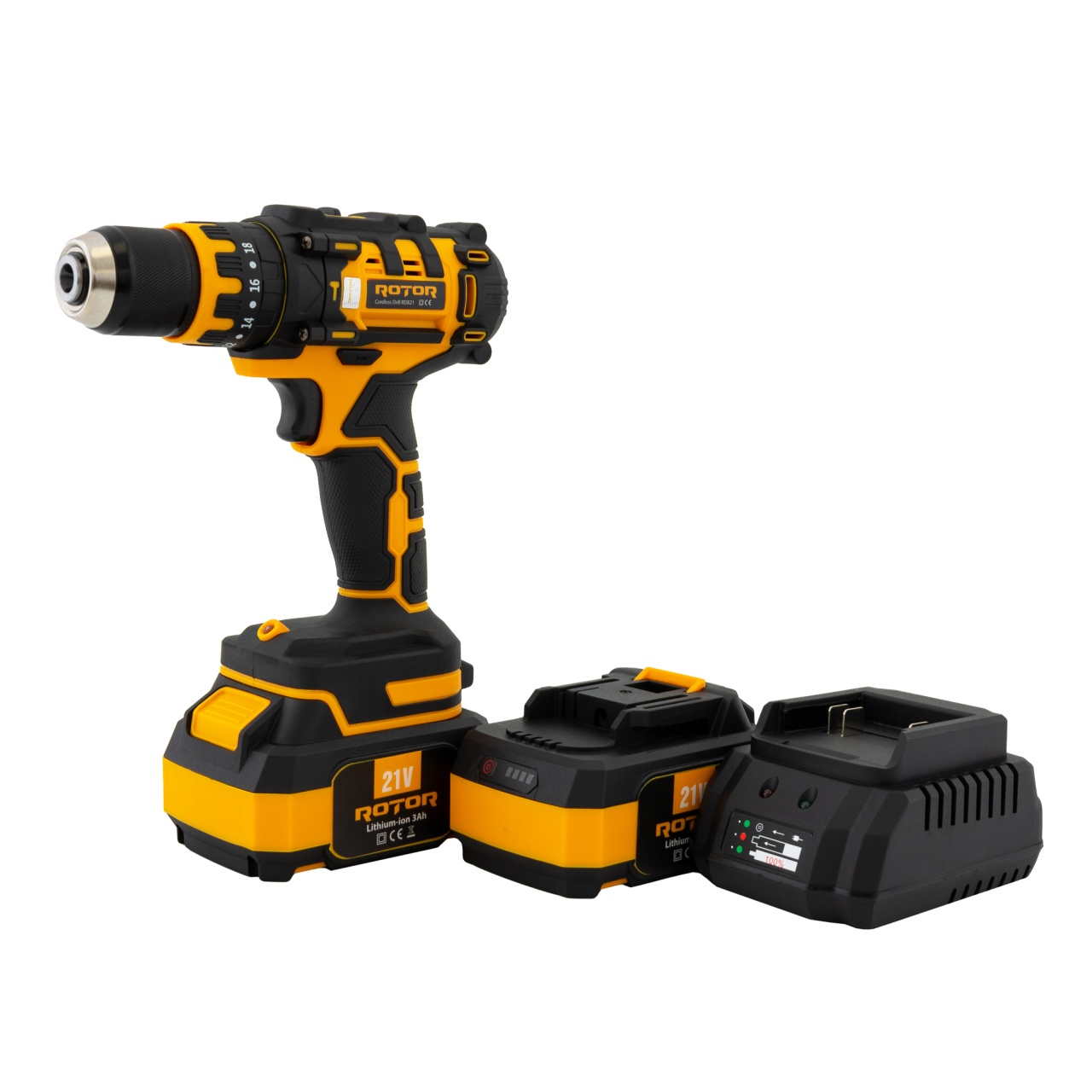 Autofiletanta pe acumulator ROTOR RDB21 21 V /3 Ah, 1350 Rot/min, 18+1, 30 Nm, Brushless Innovative ReliableTools