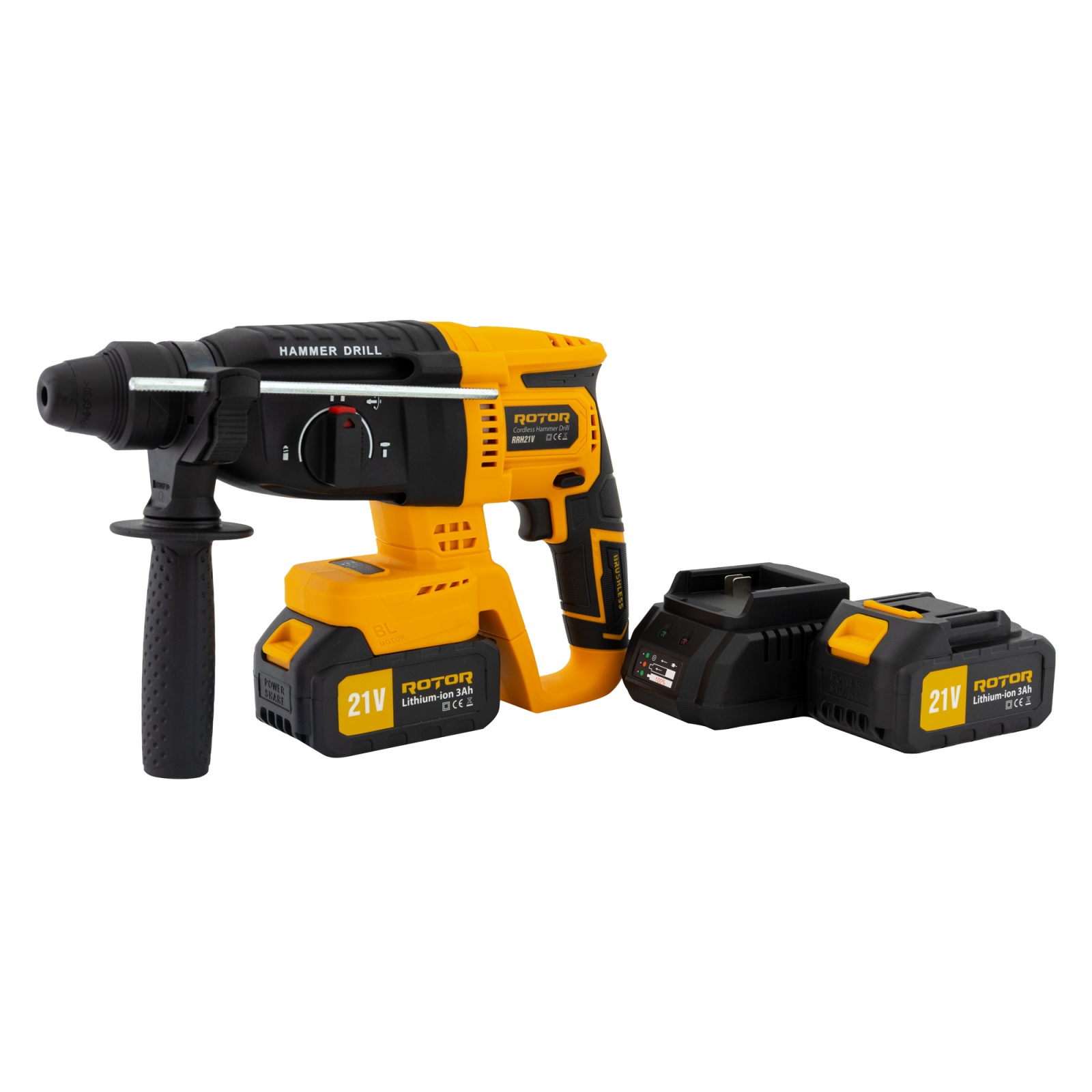 Ciocan rotopercutor cu acumulator, RRH21V ROTOR 21V/3Ah , 1800 rpm, 4450 bpm, Innovative ReliableTools