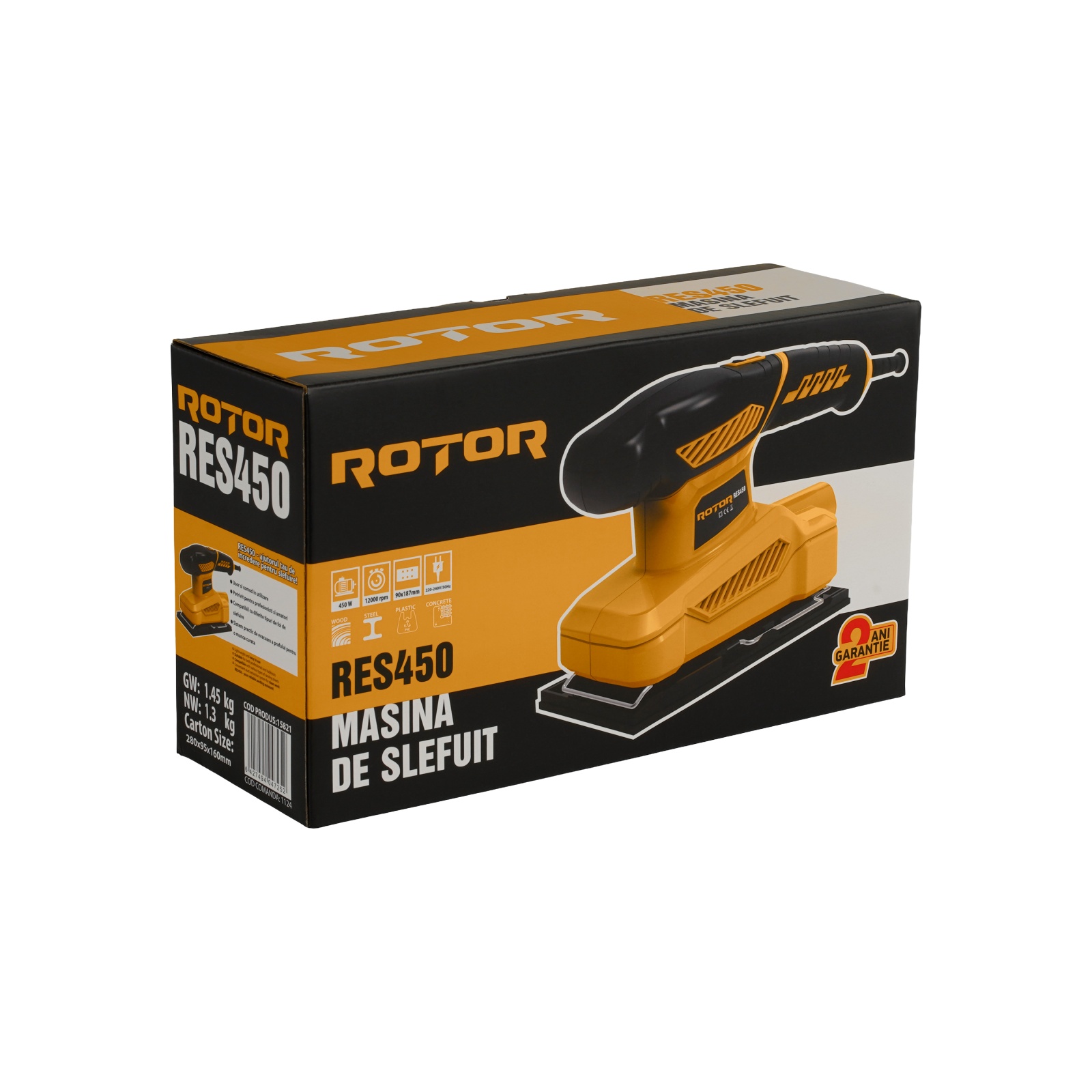 RES450 Masina de slefuit ROTOR 12.000 rot/min , 450 W Innovative ReliableTools