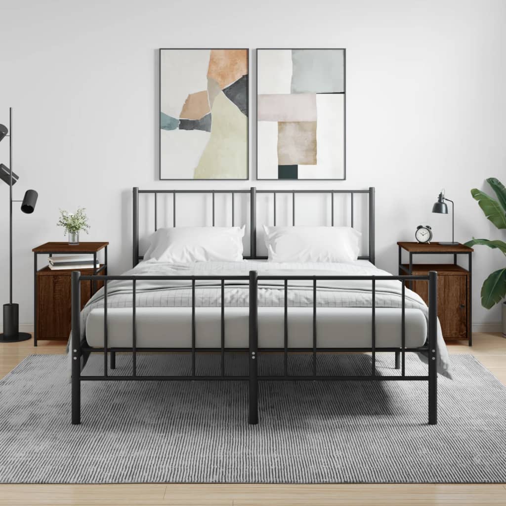 Noptiere, 2 buc., stejar maro, 40x42x60 cm, lemn prelucrat GartenMobel Dekor