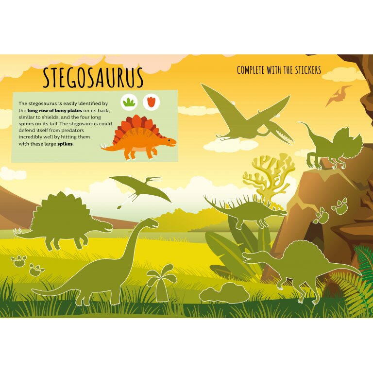 Carte de activitati cu abtibilduri - Dinozauri PlayLearn Toys