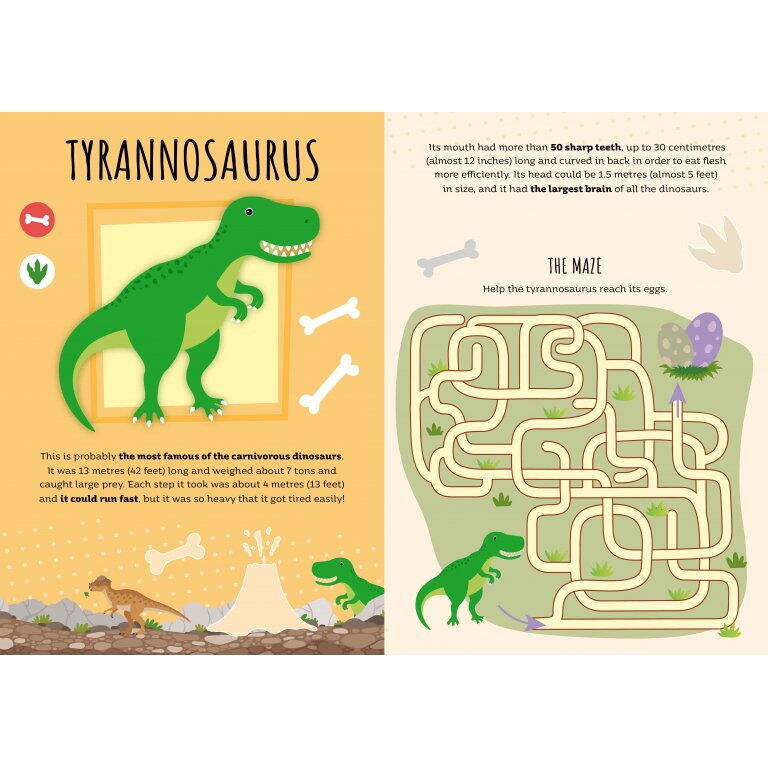 Carte de activitati cu abtibilduri - Dinozauri PlayLearn Toys