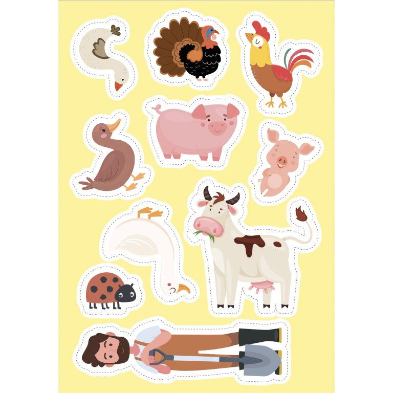 Carte de activitati cu abtibilduri - Ferma PlayLearn Toys