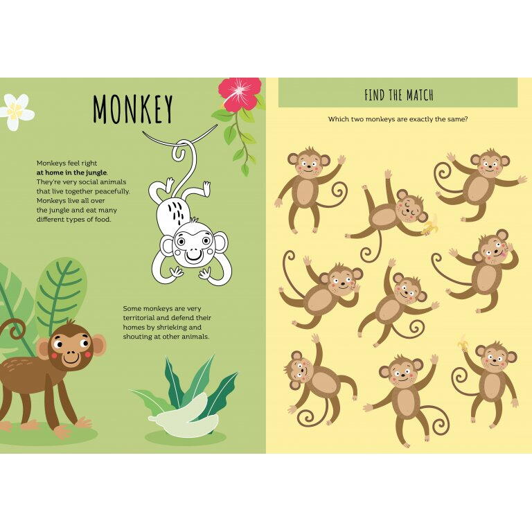 Carte de activitati cu abtibilduri - Jungla PlayLearn Toys