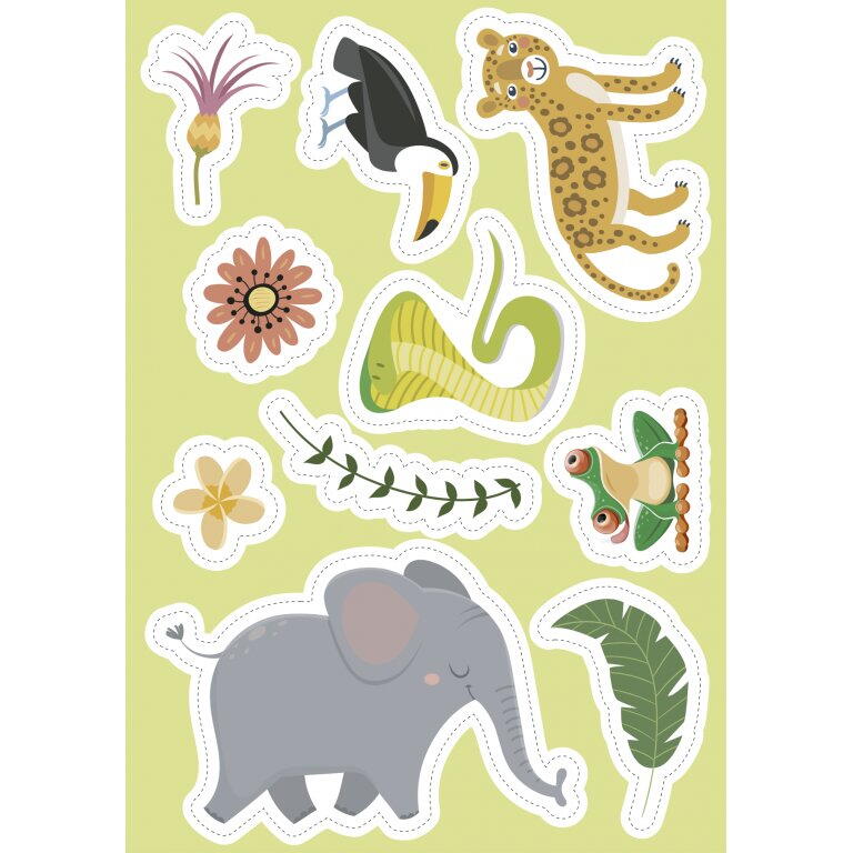 Carte de activitati cu abtibilduri - Jungla PlayLearn Toys