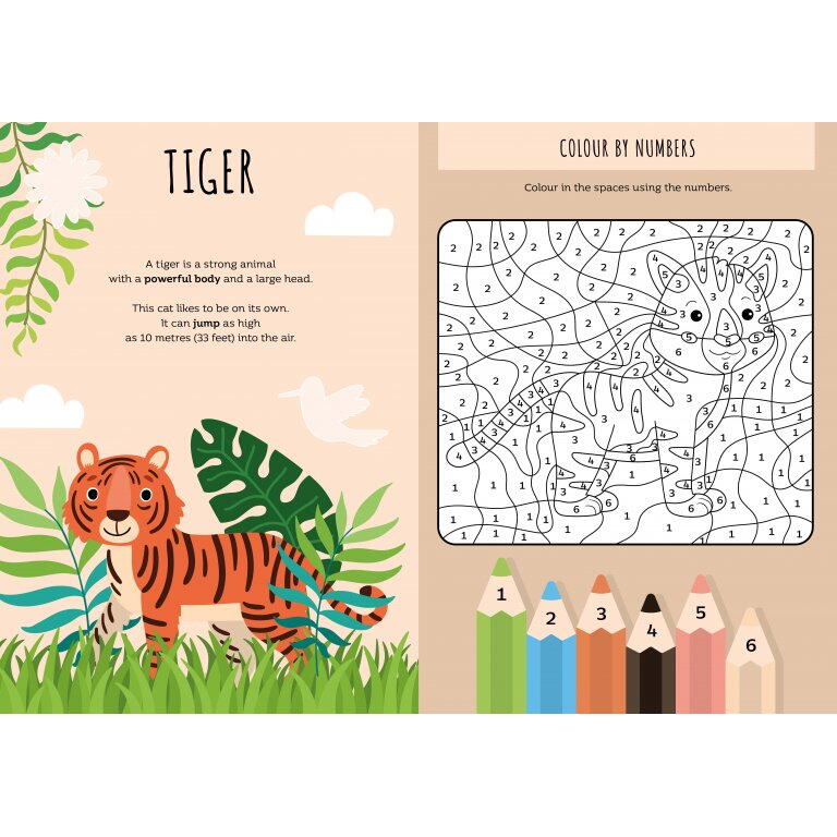 Carte de activitati cu abtibilduri - Jungla PlayLearn Toys