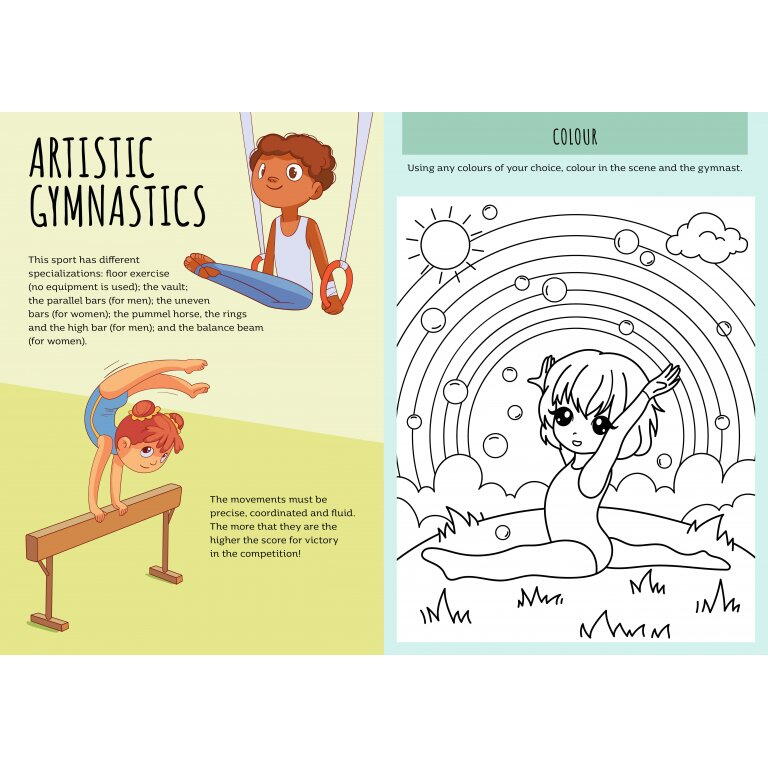 Carte de activitati cu abtibilduri - Ora de sport PlayLearn Toys