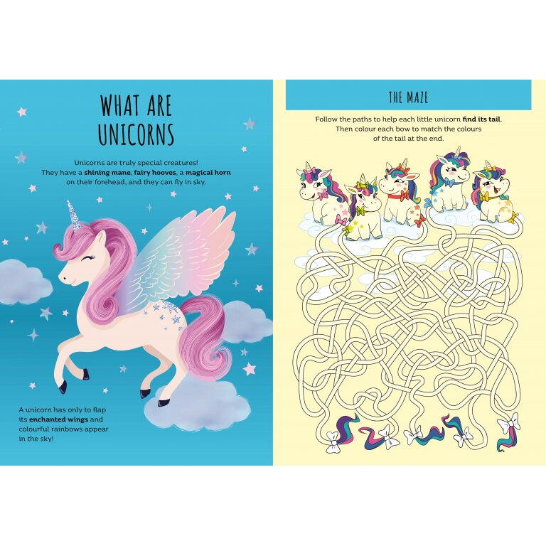 Carte de activitati cu abtibilduri - Unicorni magici PlayLearn Toys