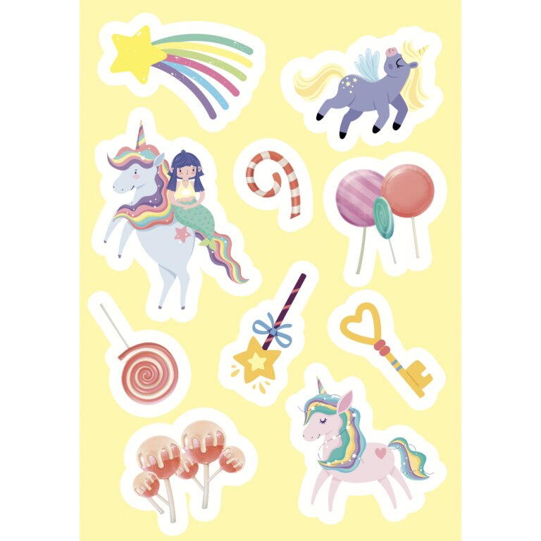 Carte de activitati cu abtibilduri - Unicorni magici PlayLearn Toys