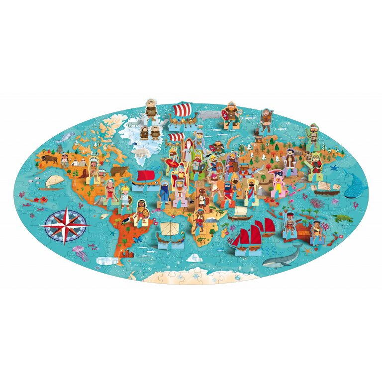 Cunoaste si exploreaza - Puzzle Civilizatii antice (200 piese) PlayLearn Toys