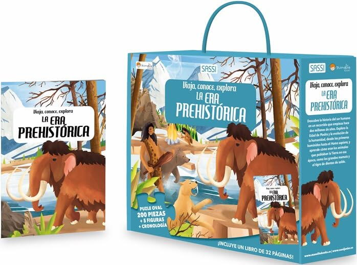 Cunoaste si exploreaza - Puzzle Epoca Preistorica (200 piese) PlayLearn Toys