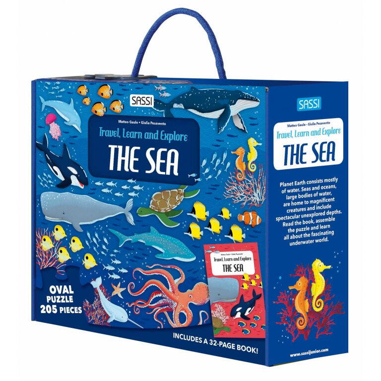 Cunoaste si exploreaza - Puzzle Mari si oceane (205 piese) PlayLearn Toys