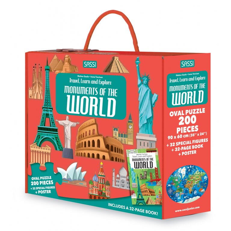 Cunoaste si exploreaza - Puzzle Monumentele lumii (200 piese) PlayLearn Toys