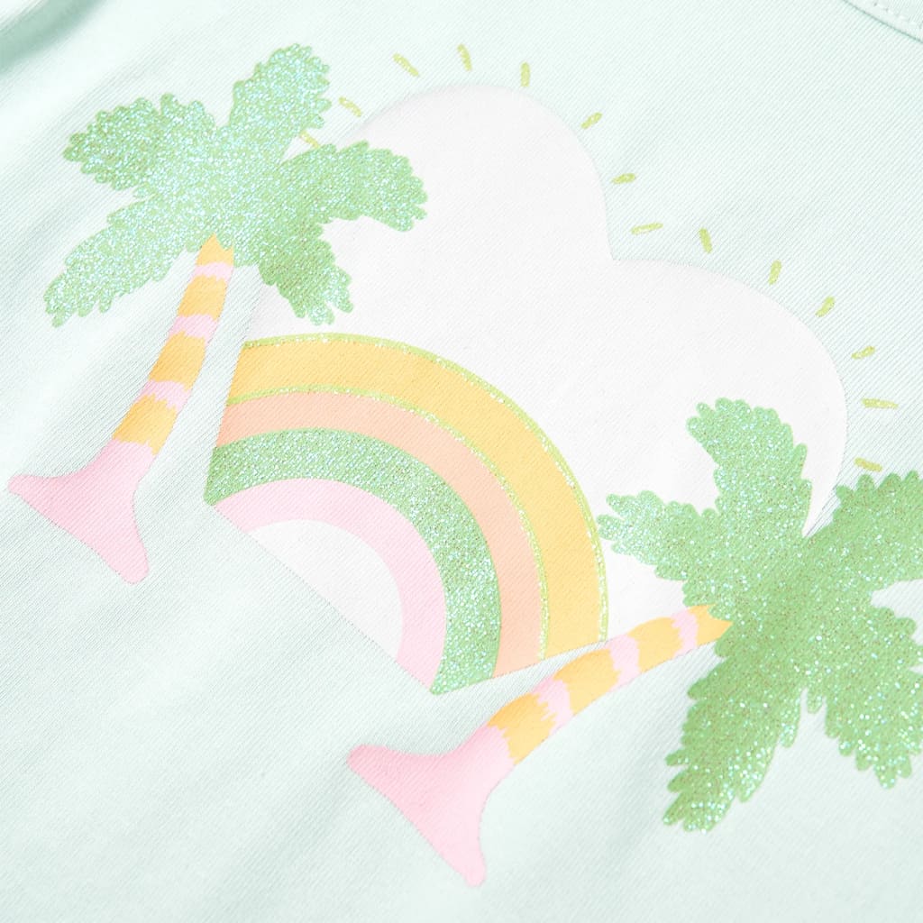 Tricou copii, verde mentă deschis, 116 GartenMobel Dekor