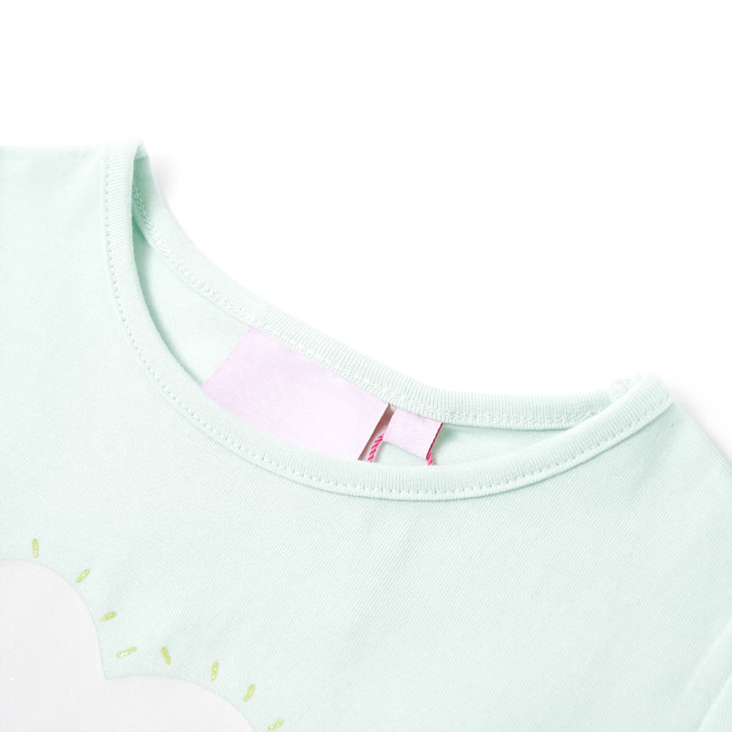 Tricou pentru copii, verde mentă deschis, 104 GartenMobel Dekor