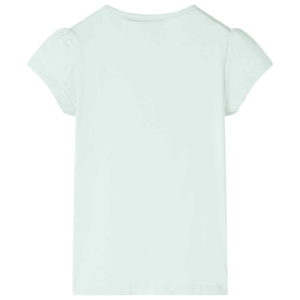 Tricou pentru copii, verde mentă deschis, 104 GartenMobel Dekor