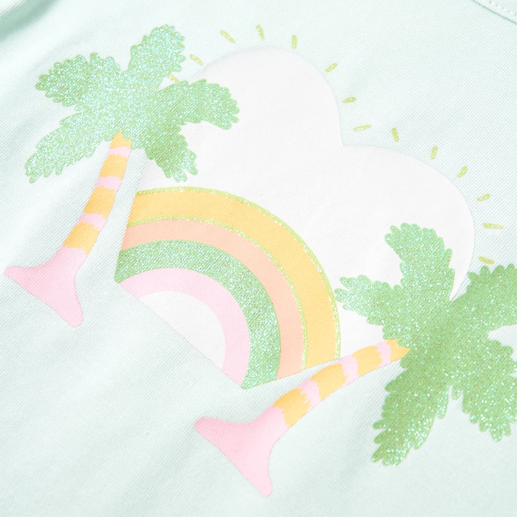 Tricou pentru copii, verde mentă deschis, 104 GartenMobel Dekor