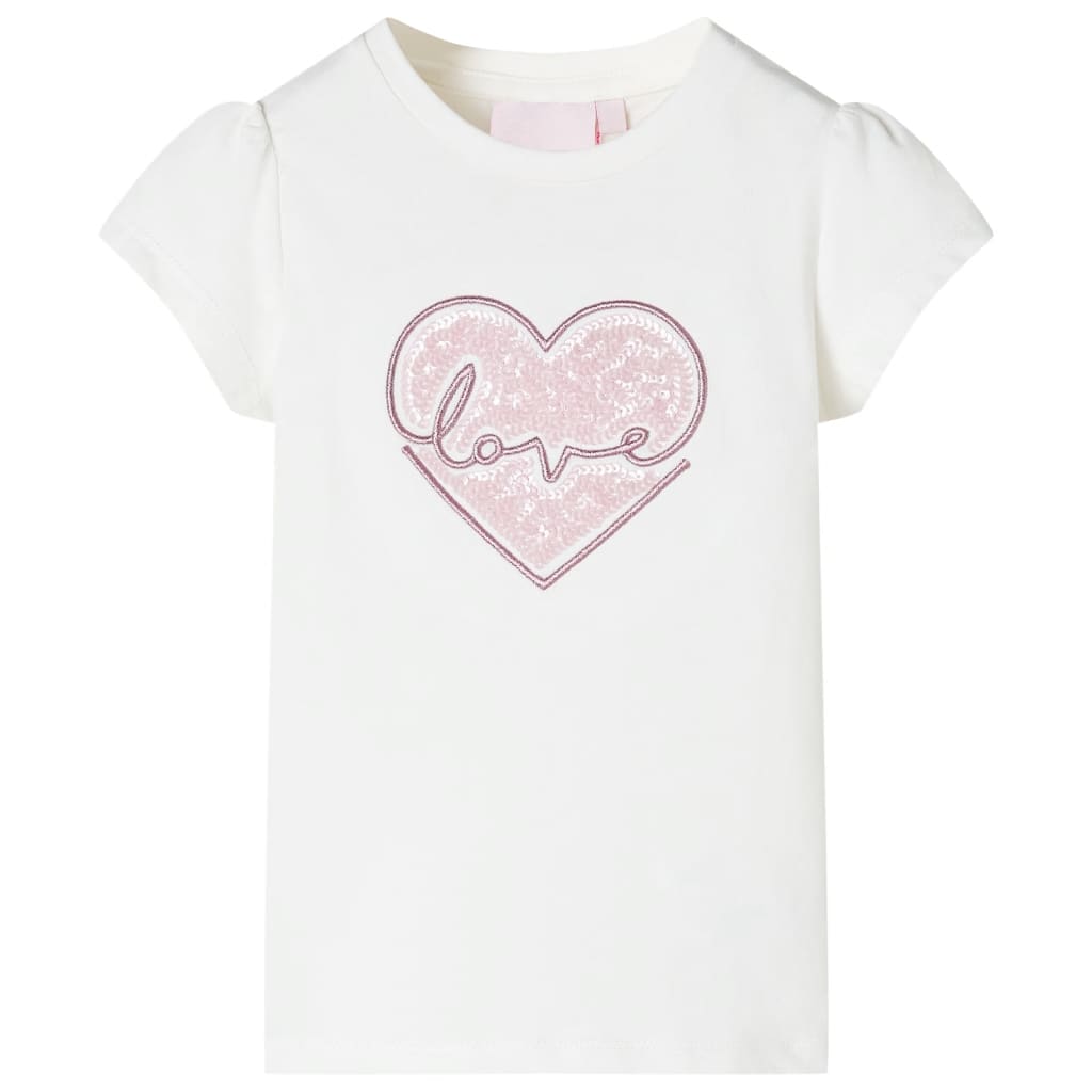 Tricou pentru copii ecru 140 GartenMobel Dekor
