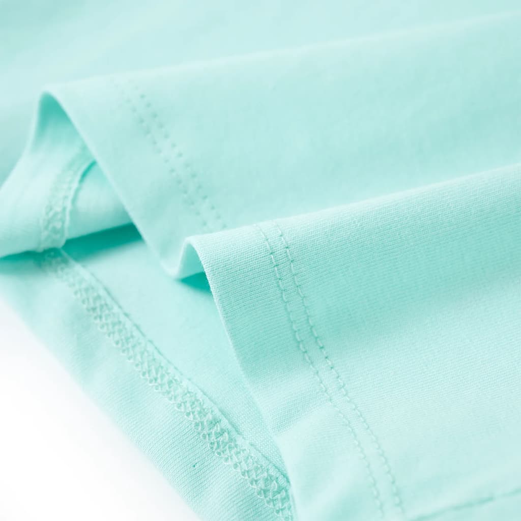 Tricou copii cu mâneci scurte, turcoaz deschis, 104 GartenMobel Dekor