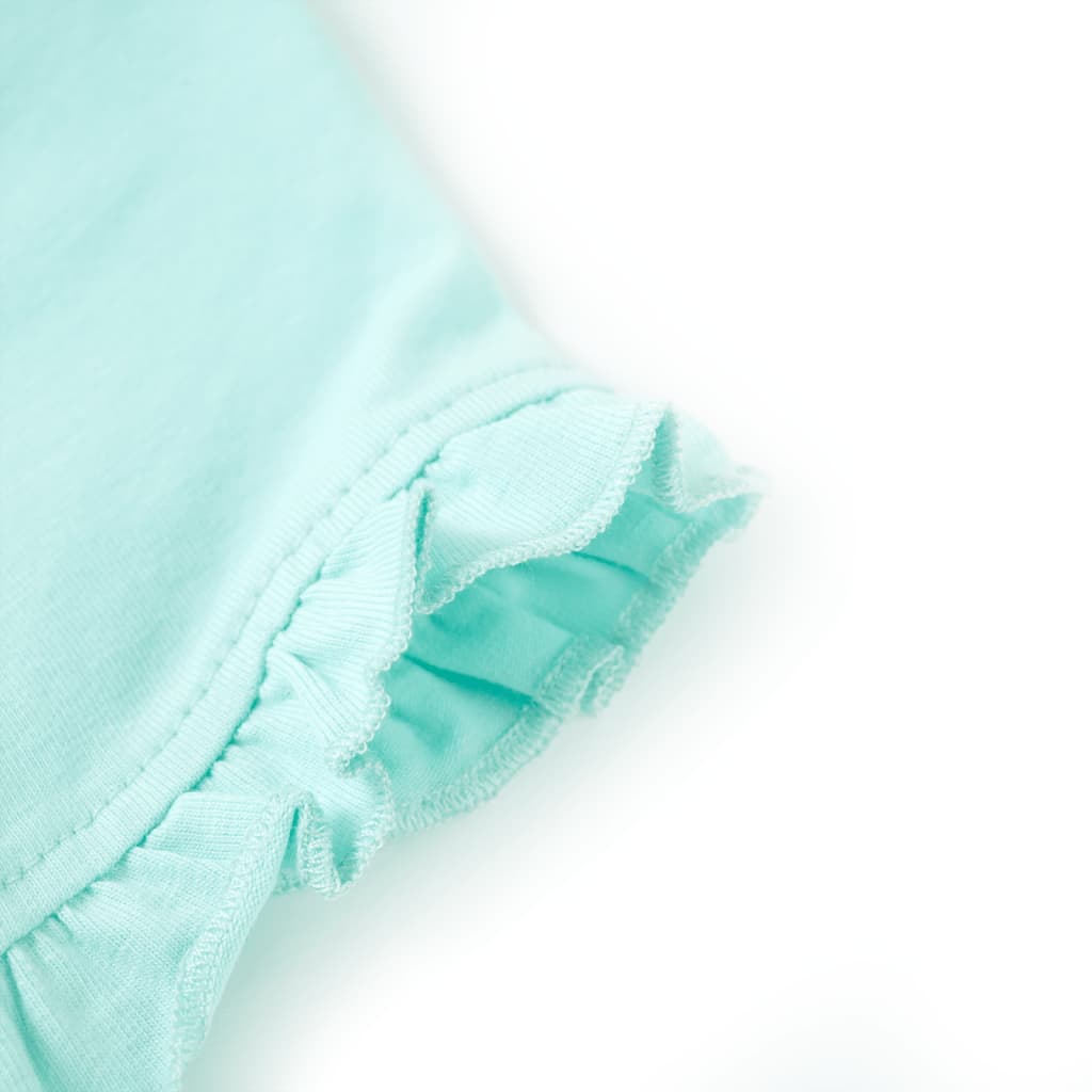 Tricou copii cu mâneci scurte, turcoaz deschis, 116 GartenMobel Dekor