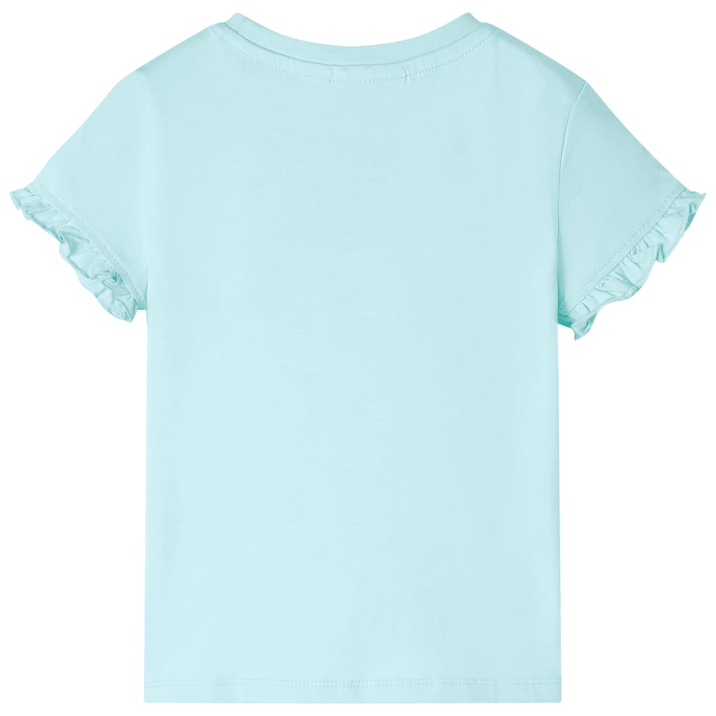 Tricou copii cu mâneci scurte, turcoaz deschis, 140 GartenMobel Dekor