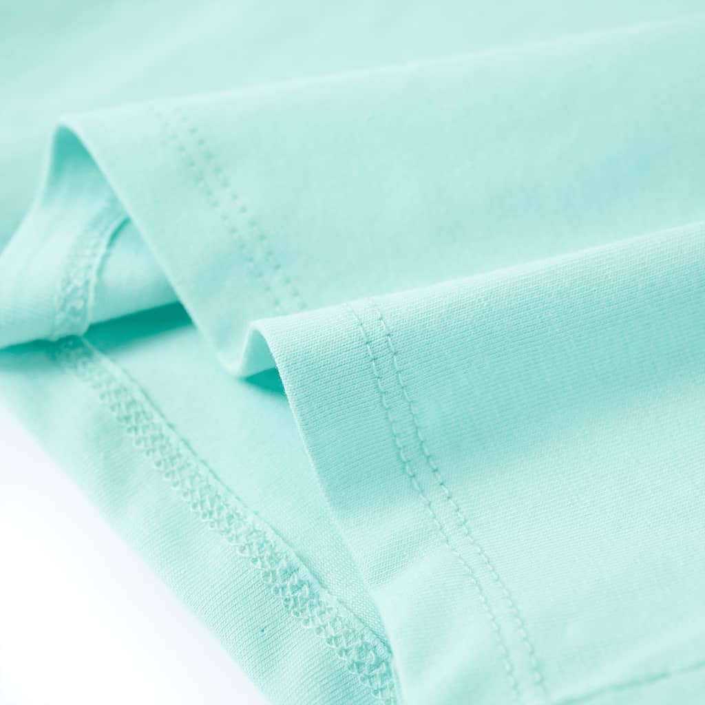 Tricou copii cu mâneci scurte, turcoaz deschis, 140 GartenMobel Dekor