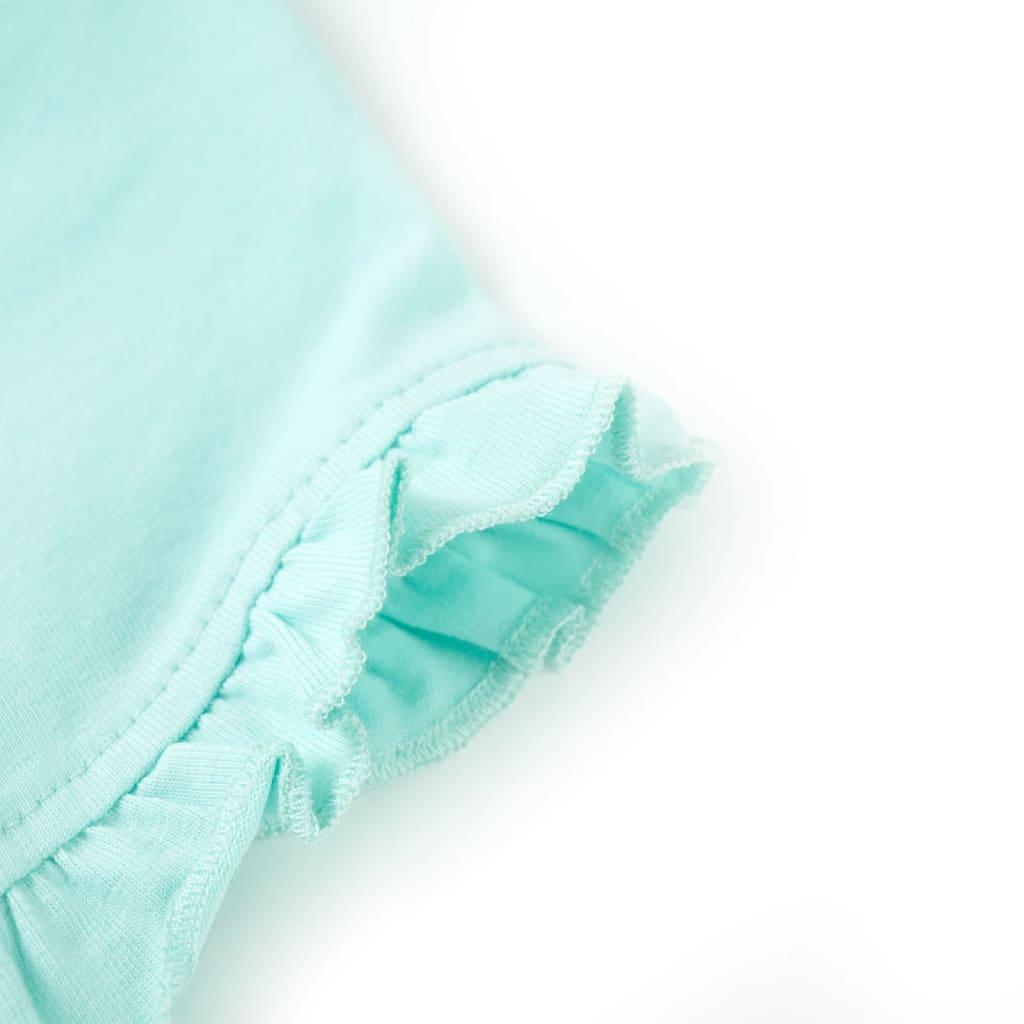 Tricou copii cu mâneci scurte, turcoaz deschis, 92 GartenMobel Dekor