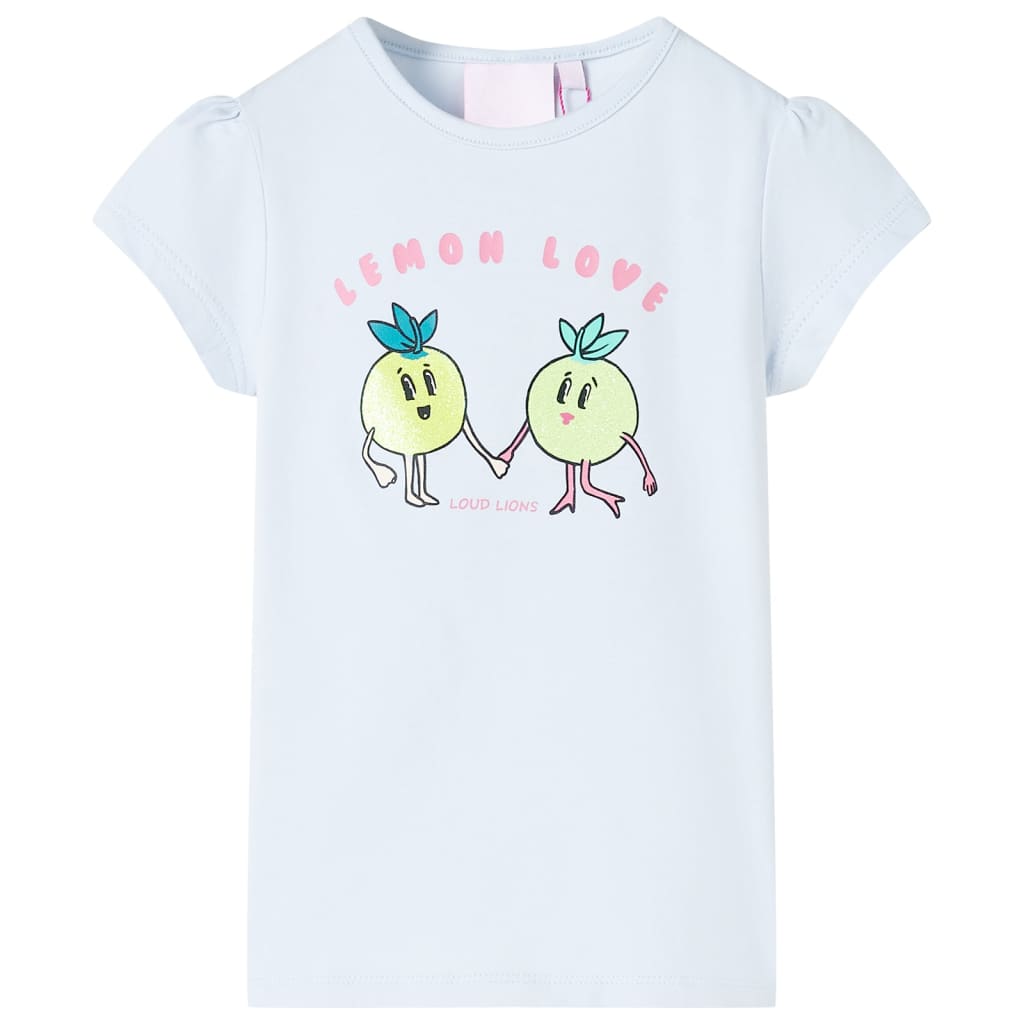 Tricou pentru copii, albastru deschis, 128 GartenMobel Dekor