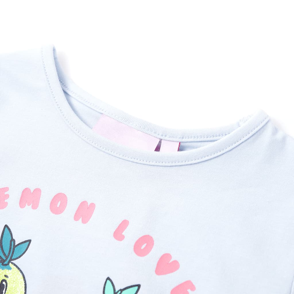 Tricou pentru copii, albastru deschis, 128 GartenMobel Dekor