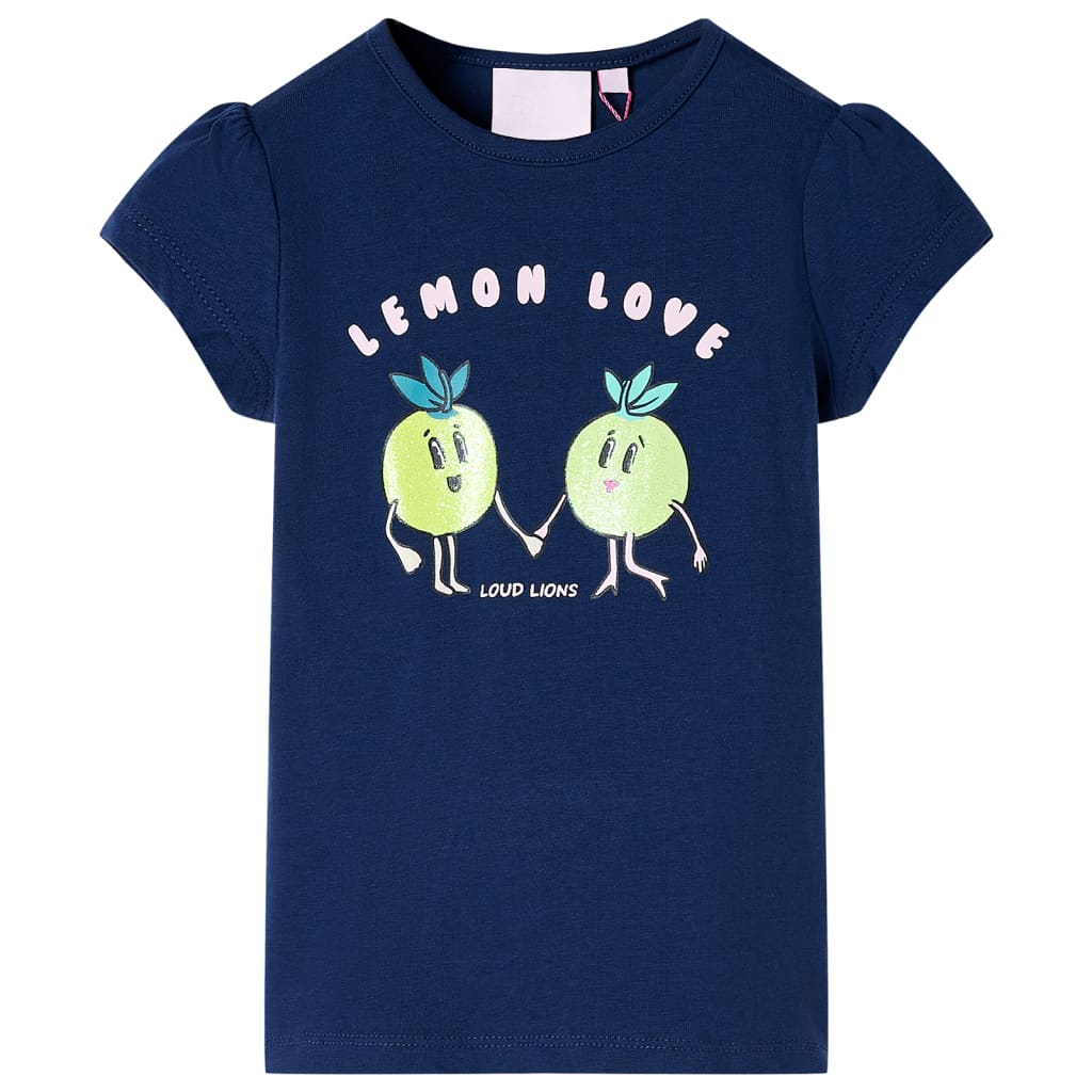 Tricou pentru copii, bleumarin, 128 GartenMobel Dekor