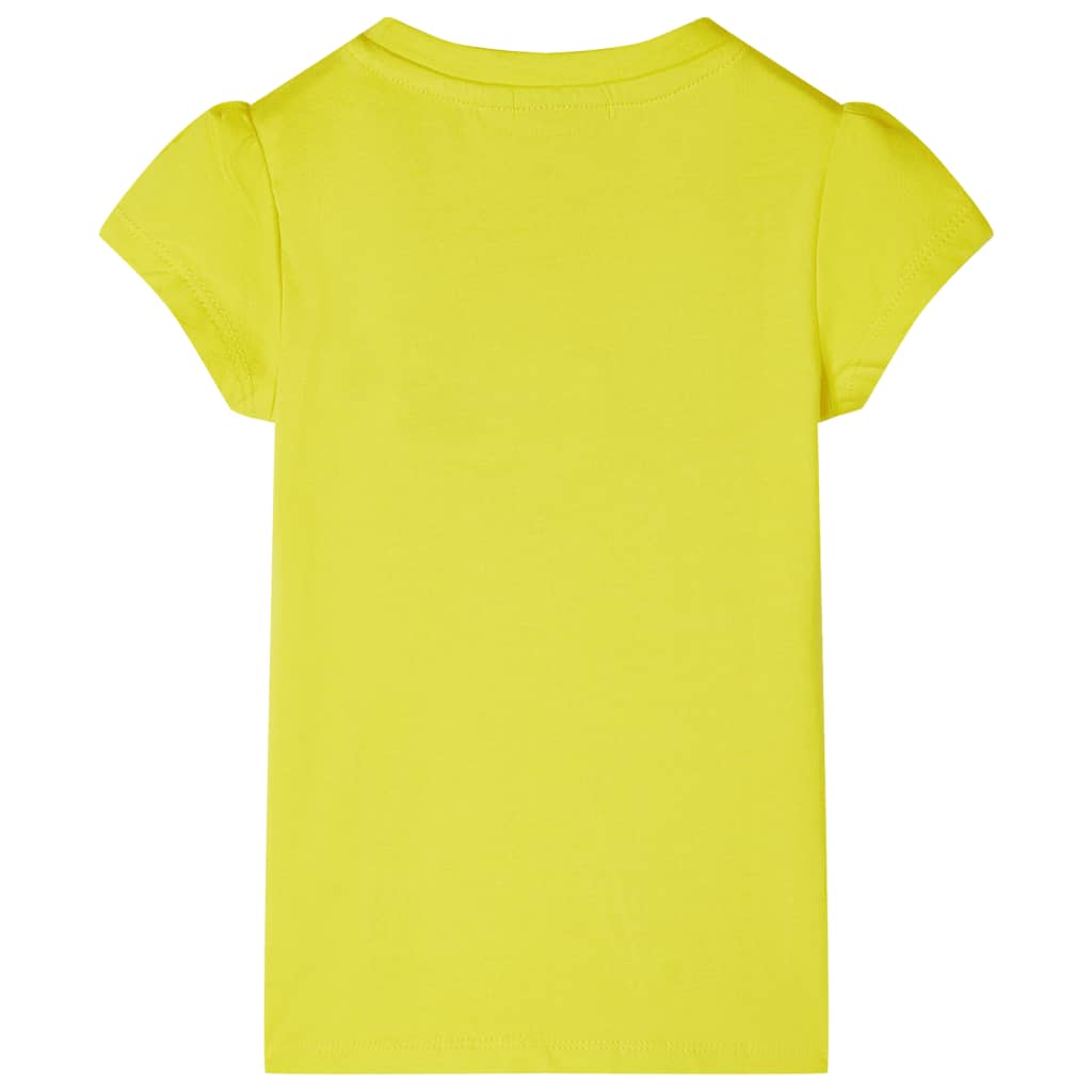 Tricou pentru copii cu mâneci lungi, galben aprins, 116 GartenMobel Dekor