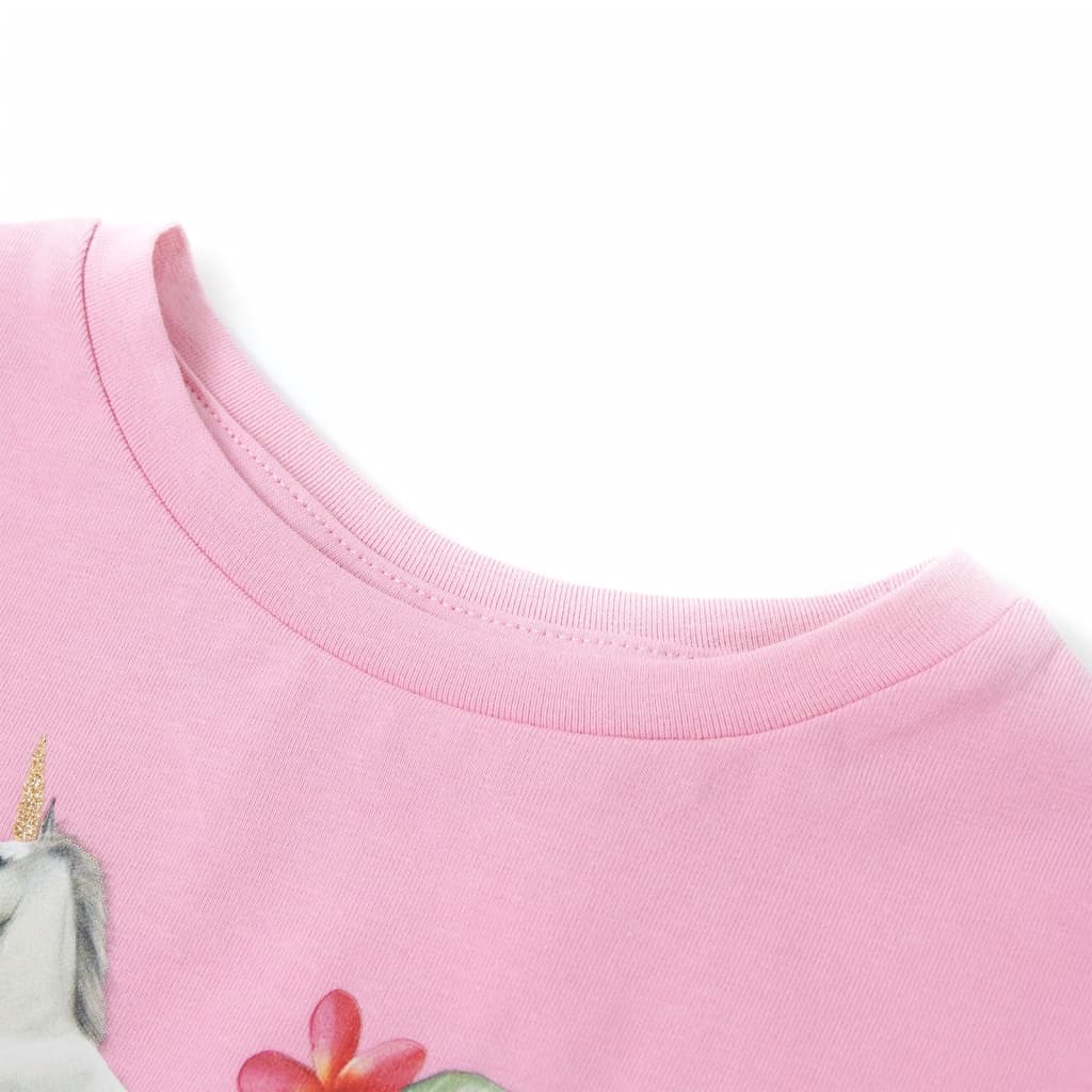 Tricou pentru copii cu mâneci lungi, roz aprins, 104 GartenMobel Dekor