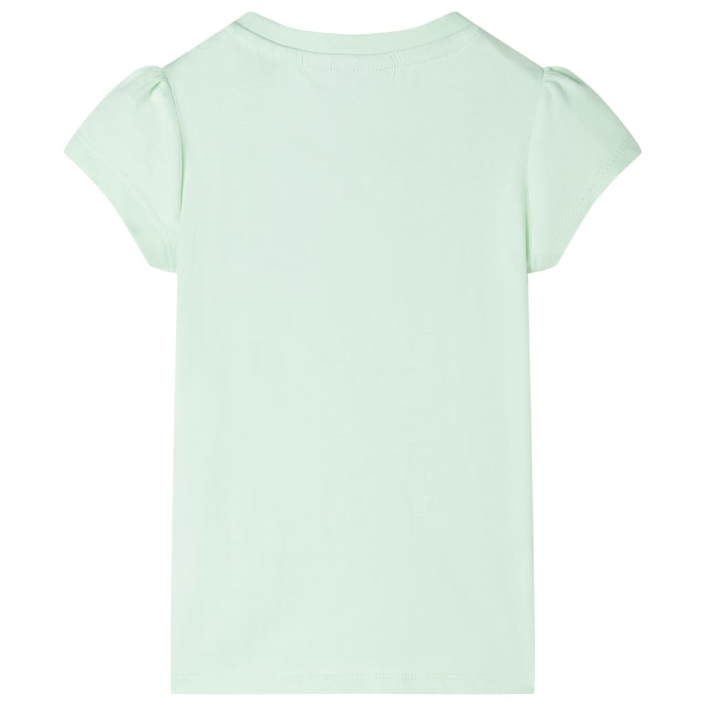 Tricou pentru copii cu mâneci șapcă verde deschis 116 GartenMobel Dekor