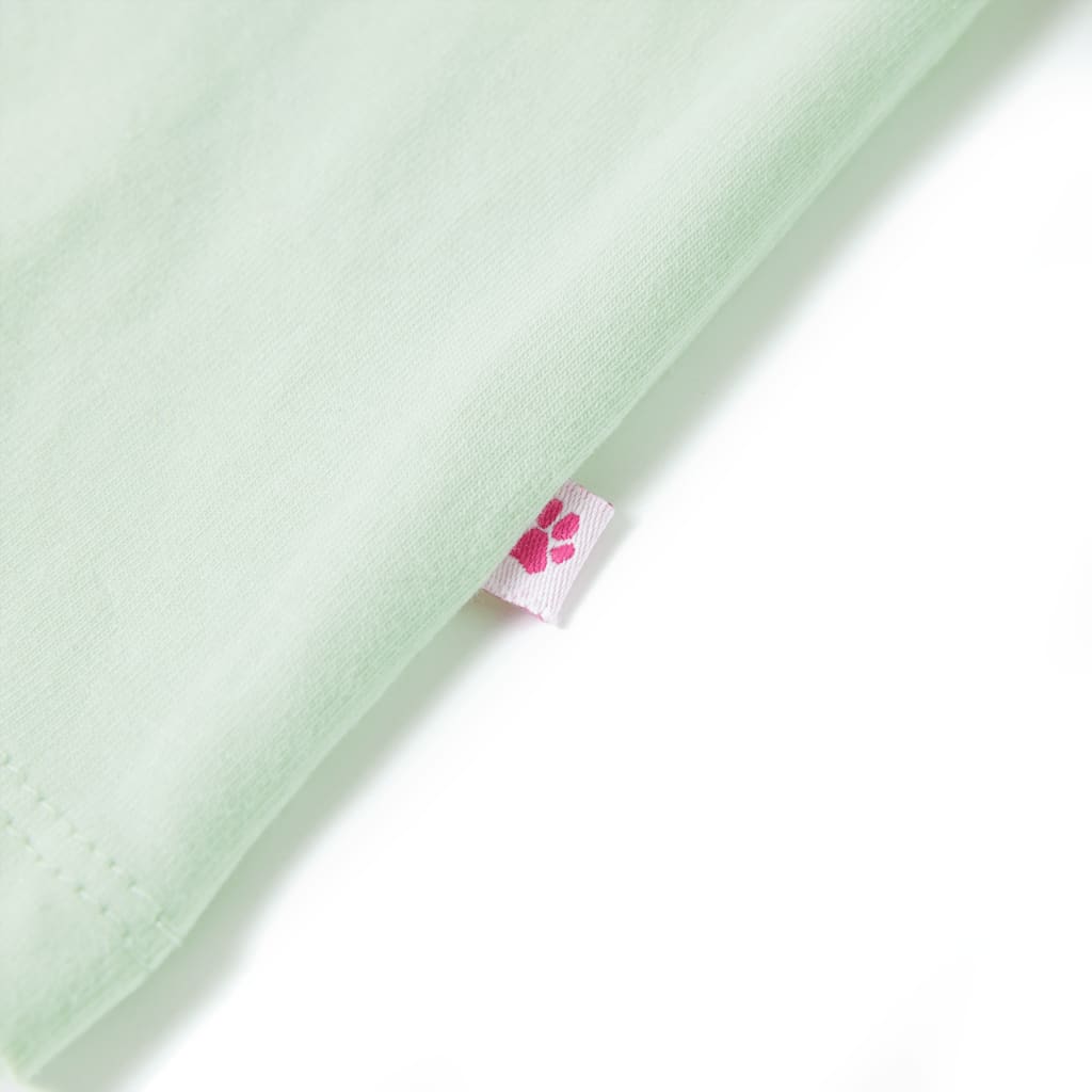 Tricou pentru copii cu mâneci șapcă verde deschis 128 GartenMobel Dekor