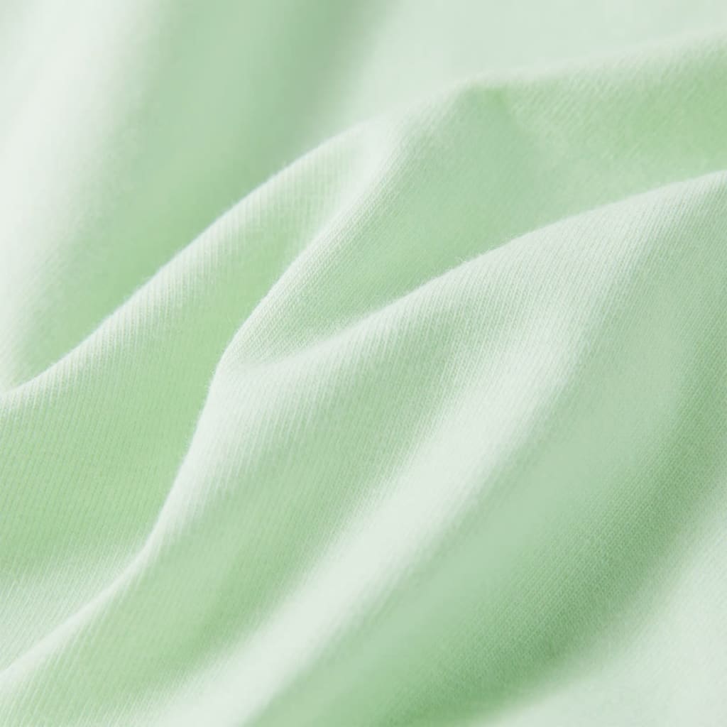 Tricou pentru copii cu mâneci șapcă verde deschis 140 GartenMobel Dekor