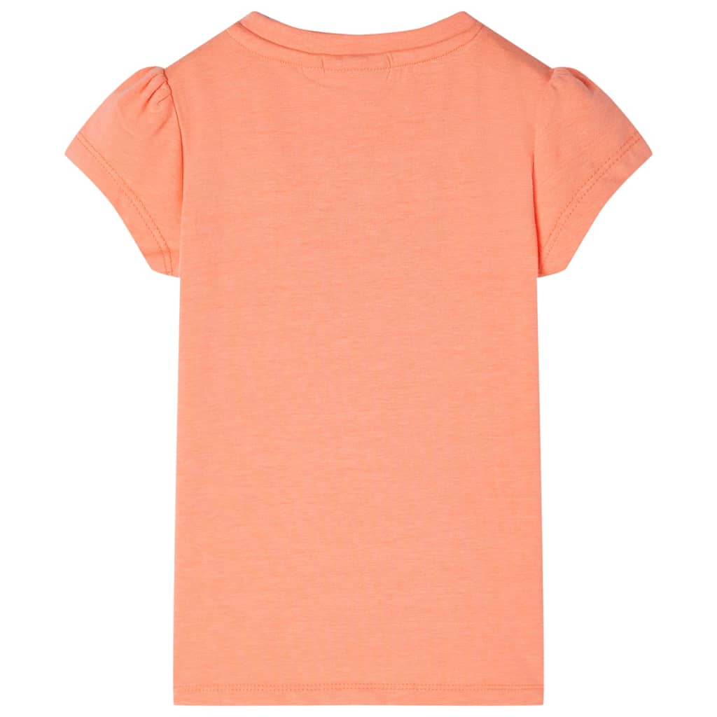 Tricou pentru copii cu mâneci scurte, portocaliu neon, 140 GartenMobel Dekor