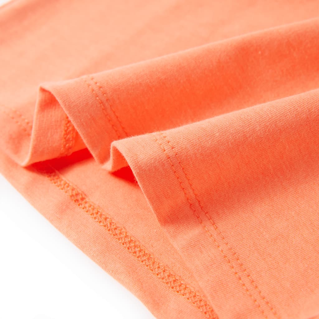 Tricou pentru copii cu mâneci scurte, portocaliu neon, 140 GartenMobel Dekor